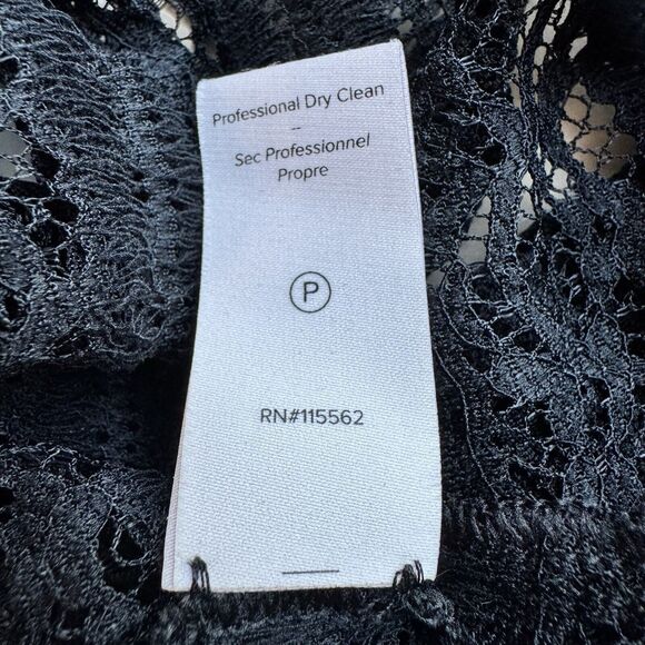 Cinq A Sept Marla Sheer Silk Black Lace $195 Bodysuit Women’s Size Small - Picture 9 of 15